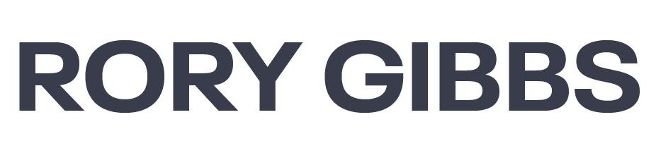 Rory Gibbs logo featuring his first and last name